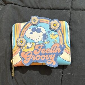 Peanuts Loungefly Blue and Yellow Wallet